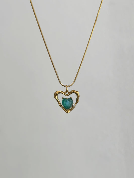 Collier cœur océan