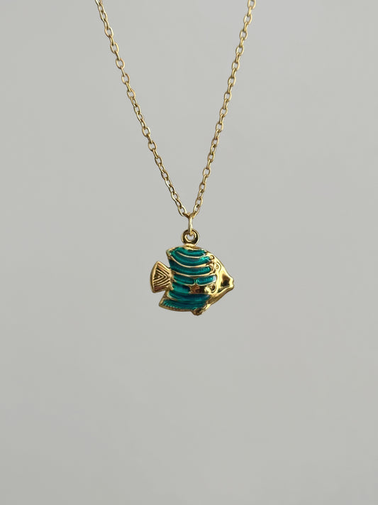 Collier Blue Fish