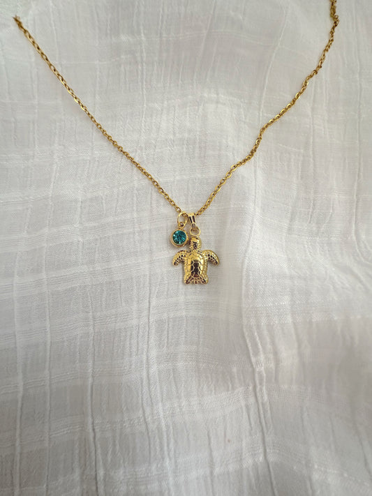 Collier Cyrus Tortue bleu